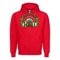 Red st patricks day one lucky mini Zipper Hoodie - RanaPortraitStore