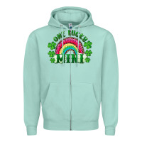 Seafoam st patricks day one lucky mini Zipper Hoodie - RanaPortraitStore
