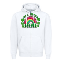 White st patricks day one lucky mini Zipper Hoodie - RanaPortraitStore