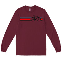 Burgundy bike stripes Long Sleeve Tee - artisFamous