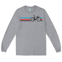 Heather Grey bike stripes Long Sleeve Tee - artisFamous