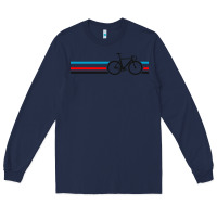 Navy bike stripes Long Sleeve Tee - artisFamous