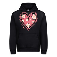 Black floral pink glitter heart Urban Hoodie - Jasminsmagicworld