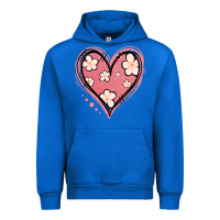 Cobalt floral pink glitter heart Urban Hoodie - Jasminsmagicworld