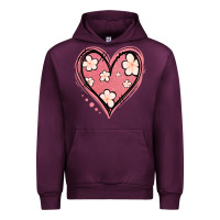Mauve Wine floral pink glitter heart Urban Hoodie - Jasminsmagicworld