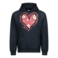Navy floral pink glitter heart Urban Hoodie - Jasminsmagicworld