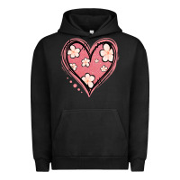 Pigment Black floral pink glitter heart Urban Hoodie - Jasminsmagicworld