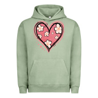 Pigment Oil Green floral pink glitter heart Urban Hoodie - Jasminsmagicworld
