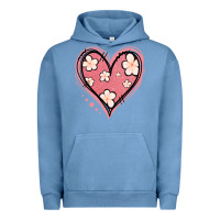 Pigment Pebble Blue floral pink glitter heart Urban Hoodie - Jasminsmagicworld