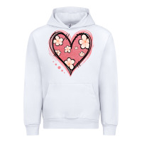 White floral pink glitter heart Urban Hoodie - Jasminsmagicworld
