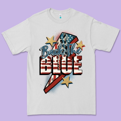 Back The Blue Premium Tee Designed By Fadigitalartstudio
