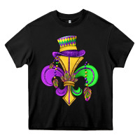 Black fleur de lis Heavy Core Tee - OliviaCreatesArt