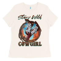 Bone Stay Wild Cowgirl Ladies Tee - FaDigitalArtStudio