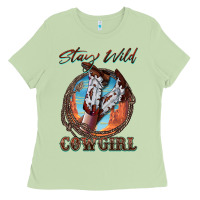 Matcha Stay Wild Cowgirl Ladies Tee - FaDigitalArtStudio