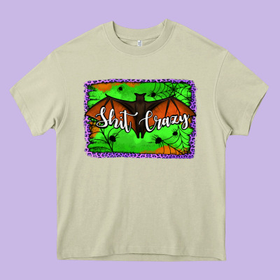 Bat Shit Crazy With Background Heavy Core Tee Designed By Jasminsmagicworld
