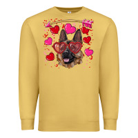 Antique Gold valentine's german shepherd Premium Sweatshirt - RanaPortraitStore