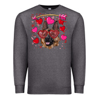 Charcoal Heather valentine's german shepherd Premium Sweatshirt - RanaPortraitStore
