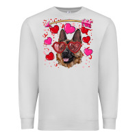 Dove Grey valentine's german shepherd Premium Sweatshirt - RanaPortraitStore
