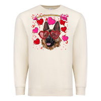 Sandshell valentine's german shepherd Premium Sweatshirt - RanaPortraitStore
