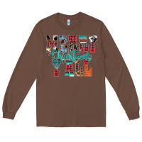 Chestnut merry christmas y'all Long Sleeve Tee - CowhideDigitalArt