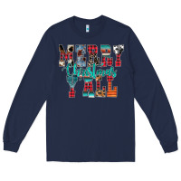 Navy merry christmas y'all Long Sleeve Tee - CowhideDigitalArt