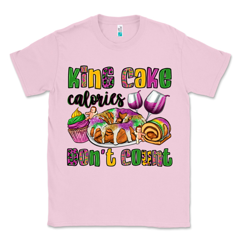 King Cake Calories Don't Count Mardi Gras Classic Tee by OliviaCreatesArt | Teevron