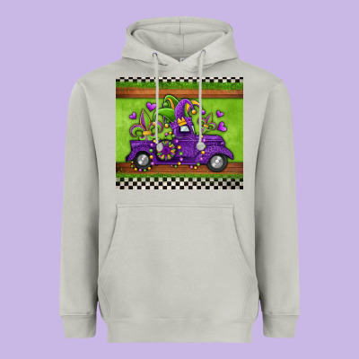 Mardi Gras Truck Heavyweight Hoodie Designed By Jasminsmagicworld
