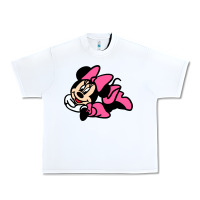 White Minnie Mouse Urban Heavy Tee - CowhideDigitalArt