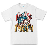 White Police Mom Premium Tee - FaDigitalArtStudio