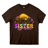 Chocolate Brown softball sister Heavy Core Tee - OliviaCreatesArt