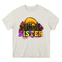 Cream softball sister Heavy Core Tee - OliviaCreatesArt