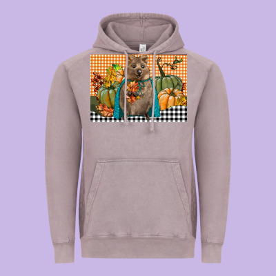 Fall Quokka Vintage Hoodie Designed By Lillyallendesigns