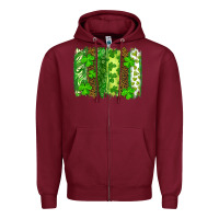 Burgundy st patricks day brush stroke Zipper Hoodie - RanaPortraitStore