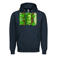 Navy st patricks day brush stroke Zipper Hoodie - RanaPortraitStore