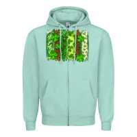 Seafoam st patricks day brush stroke Zipper Hoodie - RanaPortraitStore
