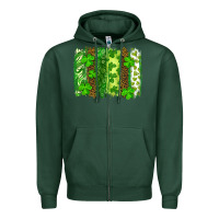 Sports Green st patricks day brush stroke Zipper Hoodie - RanaPortraitStore