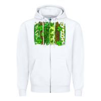 White st patricks day brush stroke Zipper Hoodie - RanaPortraitStore