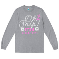 Heather Grey oh snip it's a girls trip for dark Long Sleeve Tee - artisFamous