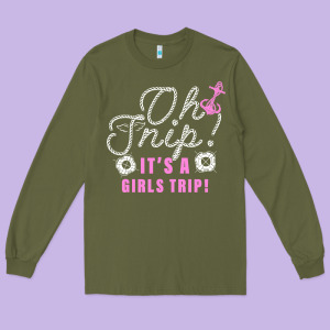Oh Snip It's A Girls Trip For Dark Long Sleeve Tee Designed By Artisfamous