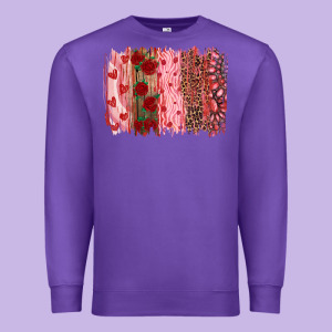 Valentine's Day Brushstrokes Premium Sweatshirt Designed By Ranaportraitstore