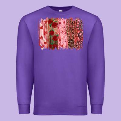 Valentine's Day Brushstrokes Premium Sweatshirt Designed By Ranaportraitstore