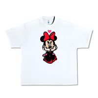 White Minnie Mouse Urban Heavy Tee - CowhideDigitalArt