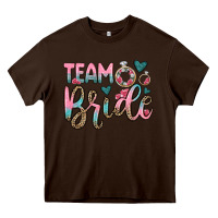 Chocolate Brown team bride Heavy Core Tee - OliviaCreatesArt