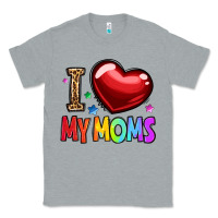 Heather Grey i love my moms Classic Tee - OliviaCreatesArt