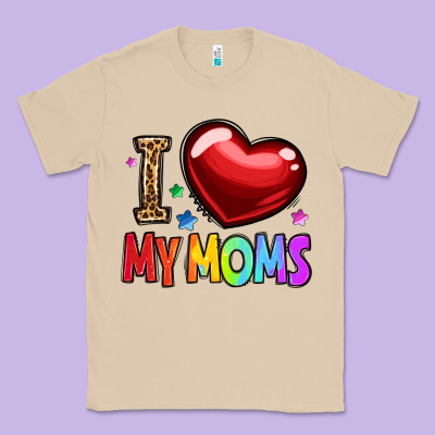I Love My Moms Classic Tee Designed By Oliviacreatesart