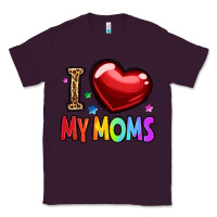 Plum i love my moms Classic Tee - OliviaCreatesArt