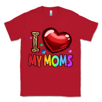Red i love my moms Classic Tee - OliviaCreatesArt