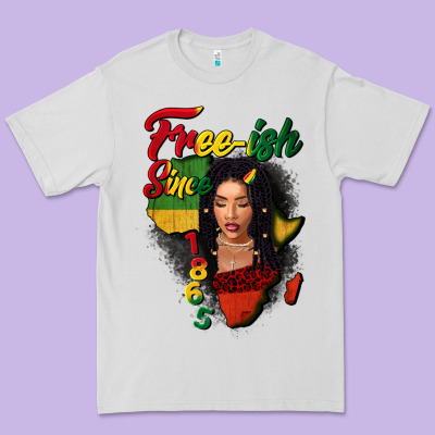Free-ish Since 1865 Black Woman Premium Tee Designed By Fadigitalartstudio