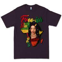 Plum Free-ish since 1865 black woman Premium Tee - FaDigitalArtStudio