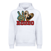 White Peace Love Rodeo Urban Hoodie - Jasminsmagicworld